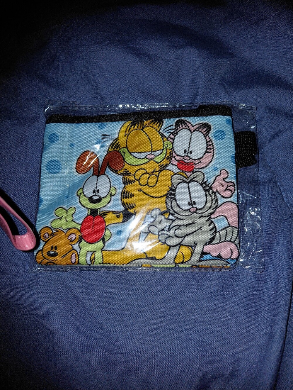 Garfield Printed Card & Key Holder Wallet - Blue
